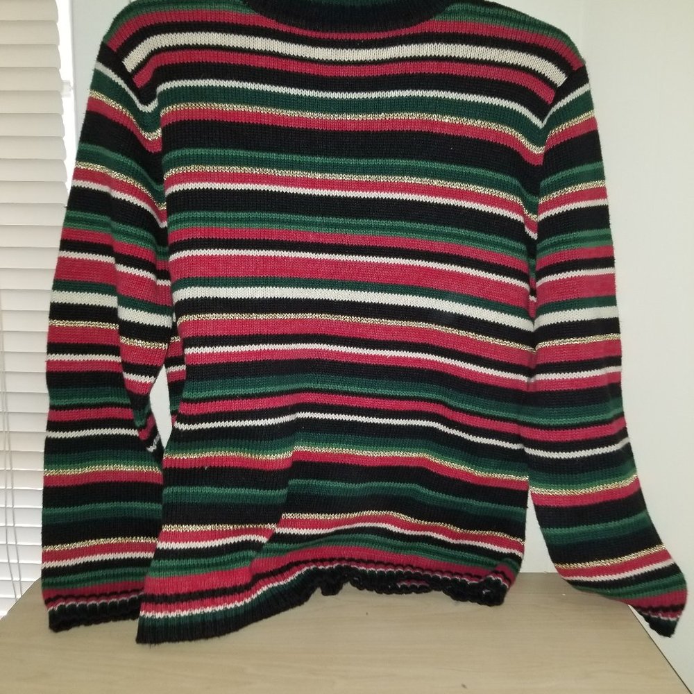 Multi Colored Turtleneck Sweater Size Small  - NWT